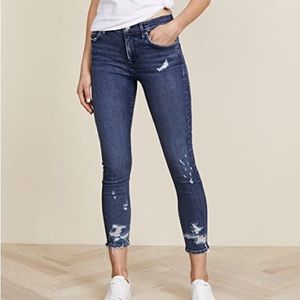 Agolde Distressed High-Rise Skinny Jeans